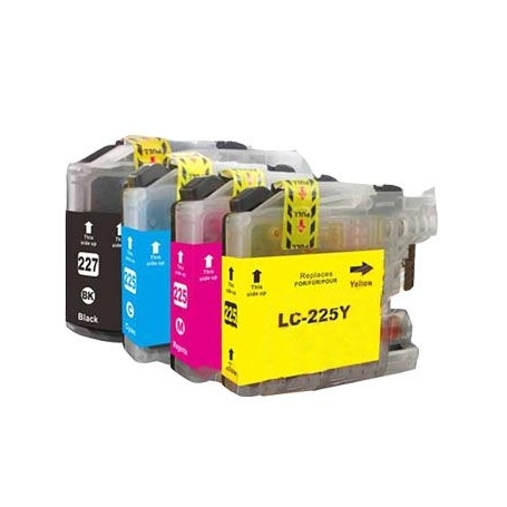Brother LC227 / 225CMY - Pack de 4 Cartouches d'encre Compatible(s) - Lacartouche.fr