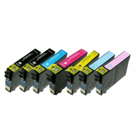 Epson C13T08074011 / T0807 - Pack de 7 Cartouches d'encre Compatible(s) - Lacartouche.fr