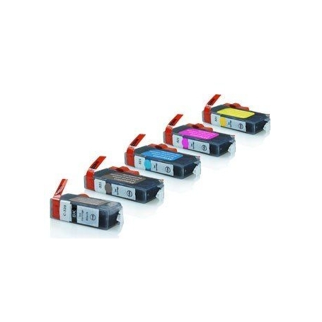 Canon PGI-520 + CLI-521B +C+M+Y - Pack de 5 Cartouches d'encre Compatible(s) - Lacartouche.fr